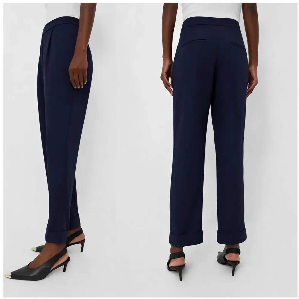 TUCKERNUCK Navy Duncan Pleated Trouser Size 8 NWT Retail $178 Tuckernuck